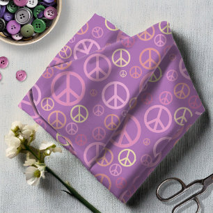 Tissu Signes de paix éparpillés Pastels ID1075