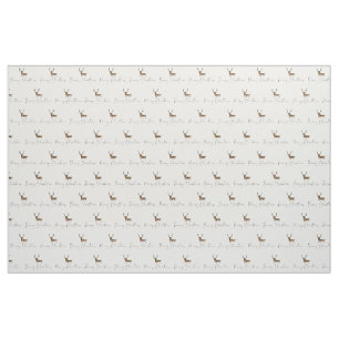 Tissu Silhouette de renne en ligne artistique de Slipper