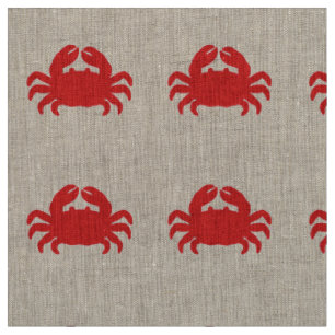 Tissu Silhouette du crabe rouge