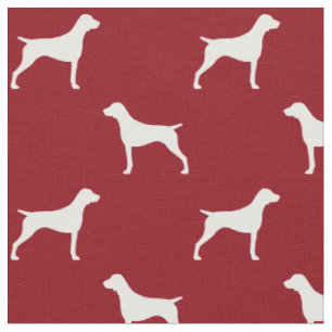 Tissu Silhouettes de chien pointer allemand à poil court
