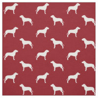 Silhouettes de Chien Taureau à motifs rouge et bla