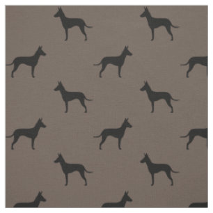 Tissu Silhouettes de race de chien Manchester Terrier à 