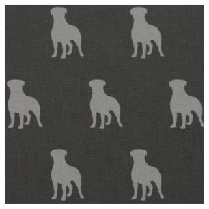 Tissu Silhouettes de race de chien Rottweiler Patterned