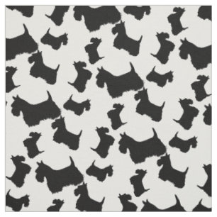 Tissu Silhouettes écossaises pour chien de terrier