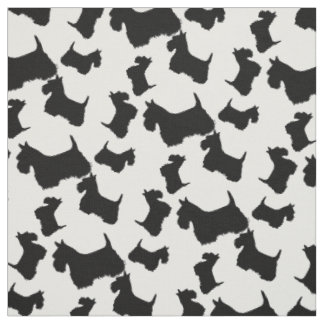 Tissu Silhouettes écossaises pour chien de terrier