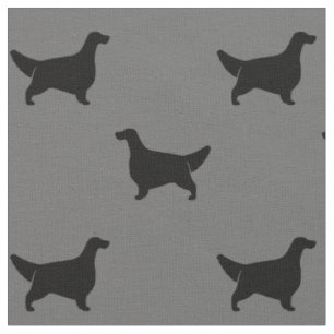 Tissu Silhouettes Motif gris et noir