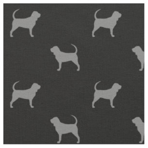 Tissu Silhouettes sanglantes Gris et Noir