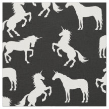 Silhouettes Unicorne noir et blanc