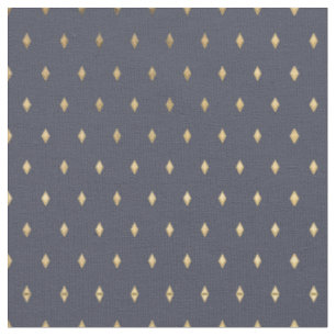 Tissu Simple moderne Gold Diamond Motif bleu marine