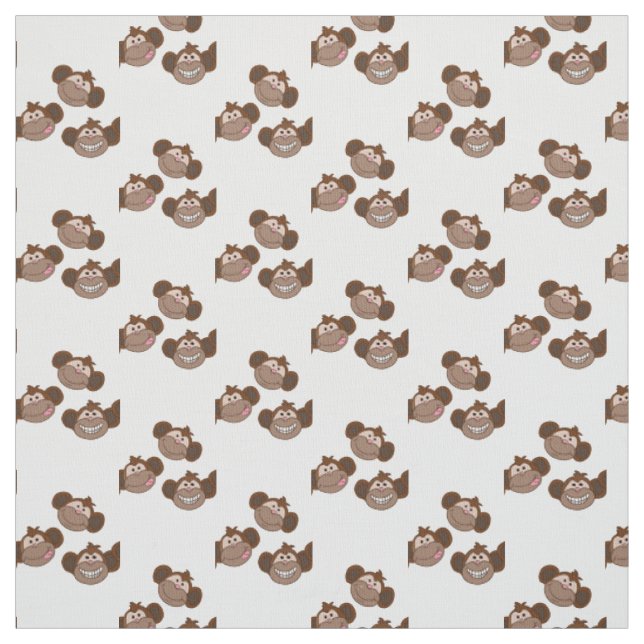 Tissu Singes de sourire (Échantillon)