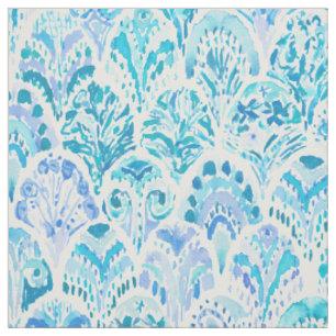 Tissu SIRÈNE d'échelle de poissons pourpre d'Aqua
