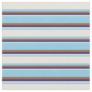 Tissu Sky Blue, Beige, Midnight Blue et Sienna Colour