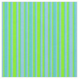 Tissu Sky Blue, Green & Turquoise Lines/Motif de bandes