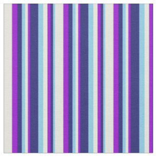Tissu Sky Blue, Midnight Blue, Dark Violet et Beige