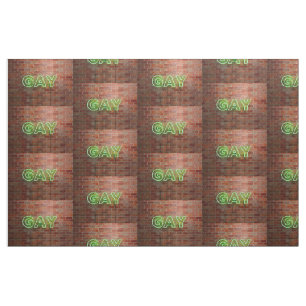 Tissu SlipperyJoe enseigne néon gay illuminée vif brilla