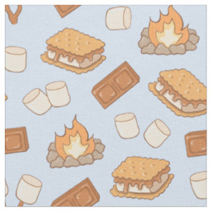 Tissu S'mores Camping Vintage Marshmallow Feu de camp