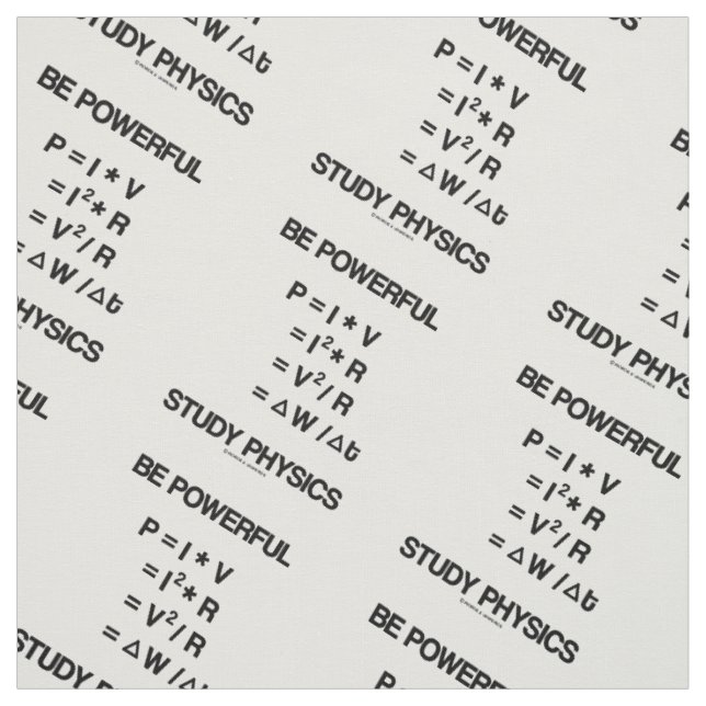 Tissu Sois puissant Étudier Équations en physique Consei (Échantillon)