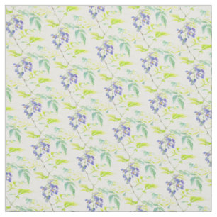 Tissu Solanum aquarelle botanique grimpant de pomm