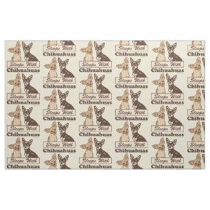Tissu Sommeils avec le motif de chiwawas
