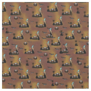 Tissu Sorcières, Vampires et feu Haunted Ghoulish toile