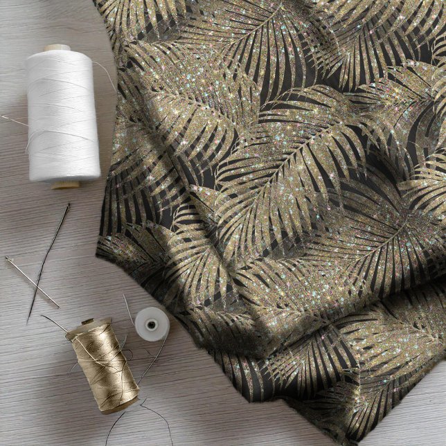Tissu Sparkling Palm Leaves Pattern (Créateur téléchargé)