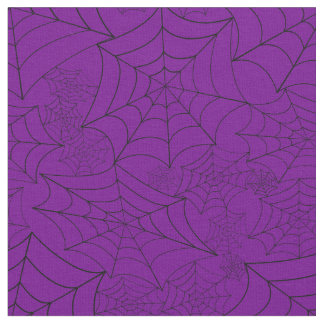 Tissu spiderweb halloween gothic spider web purple