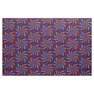 Tissu Spirale rouge blanc de Checker bleu par Kenneth Yo