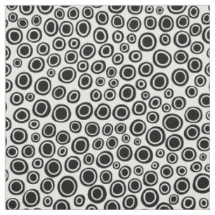 Tissu Spots 071215 - Noir sur blanc