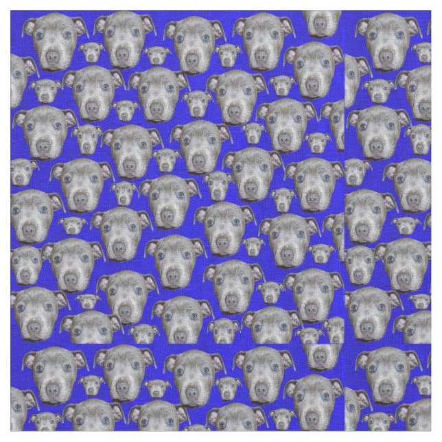 Tissu Staffordshire Puppy Visages, (Fermer)