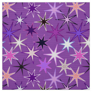 Tissu Starburst moderne imprimer, violet violet et orchi