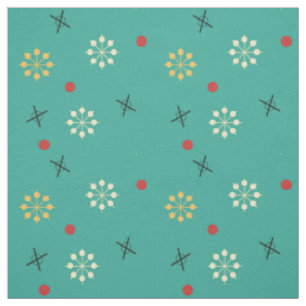 Tissu Starbursts Spoutnik de l'ère atomique Turquoise