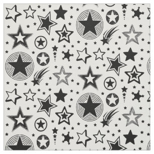 Tissu Stars Tattoos noir + vos idées