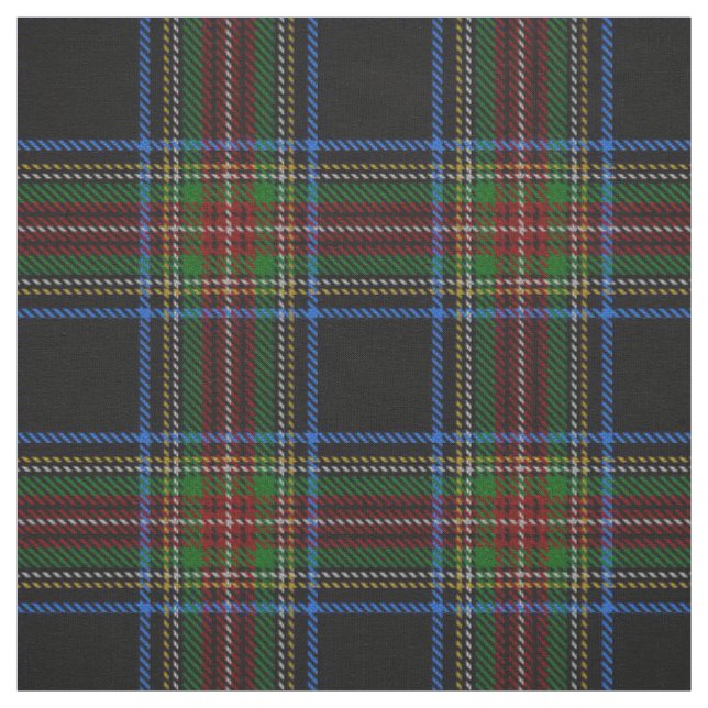 Tissu Stewart Black Tartan (Échantillon)