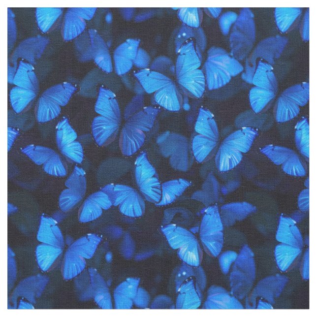 Tissu Structure Iridescente Bleu Papillon (Fermer)