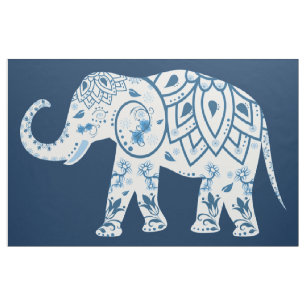 Tissu Structure murale turquoise Blue Elephant