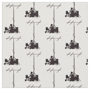 Tissu Structure Silhouette de l'opérateur radio de jambo