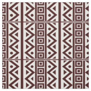 Tissu Style africain traditionnel Motif Brown sans coutu