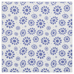 Tissu Style de Hampton bleu blanc Abstrait motif floral
