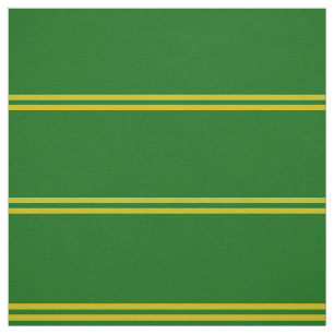 Tissu Style insulaire vert rayé or