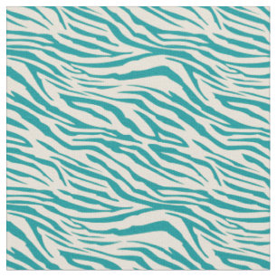 Tissu Style vert bleu ivoire géométrique Zèbre modèle