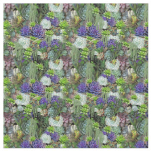 Tissu Succulents de couleur magnétique vibrante Répéter 