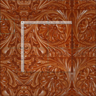 Tissu sud-ouest motif pays occidental à outils cuir