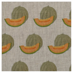 TISSU SUMMERY CANTALOUPE MELON MOTIF