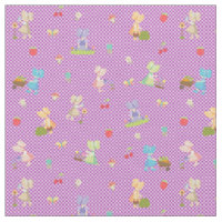 Sunbonnet Sue Gardening sur Bias Violet En vichy
