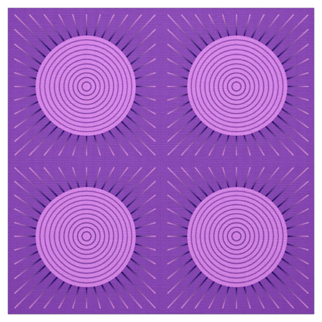 Tissu Sunburst géométrique moderne - Amethyst Purple (Échantillon)