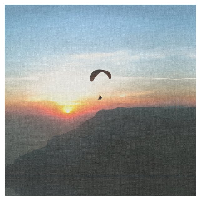 Tissu Sunset Paraglide Wanderlust Extreme Sports Art (Fermer)