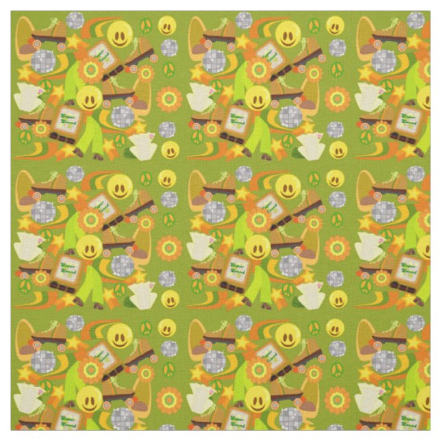 Tissu Super Super 70 Mega Motif (Échantillon)