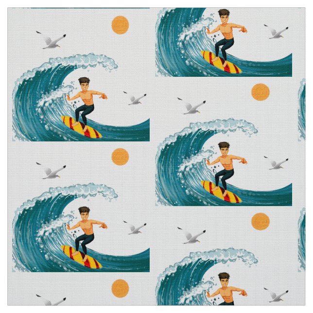 Tissu Surf ! (Échantillon)