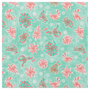 Tissu Swirl de menthe poivrée hiver