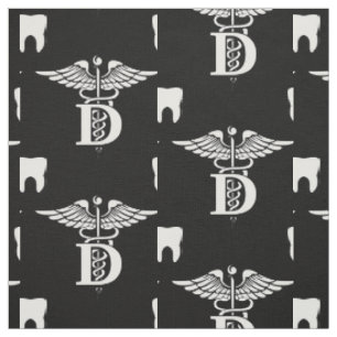 Tissu Symbole de dentiste et noir de dent